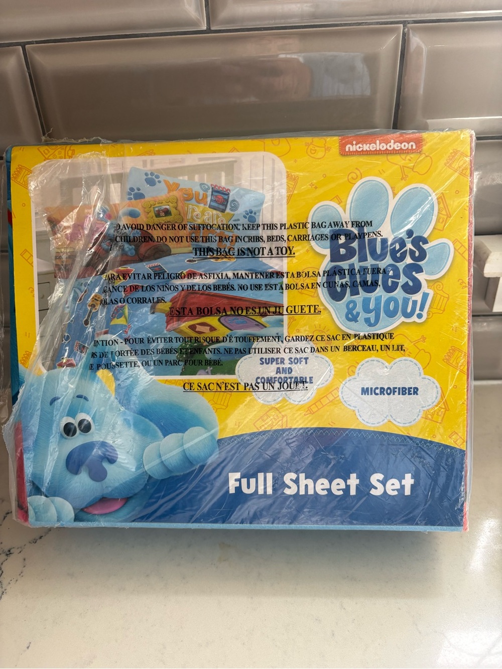 Nickelodeon Blue’s Clues And You Full Size Microfiber Sheet Set NEW